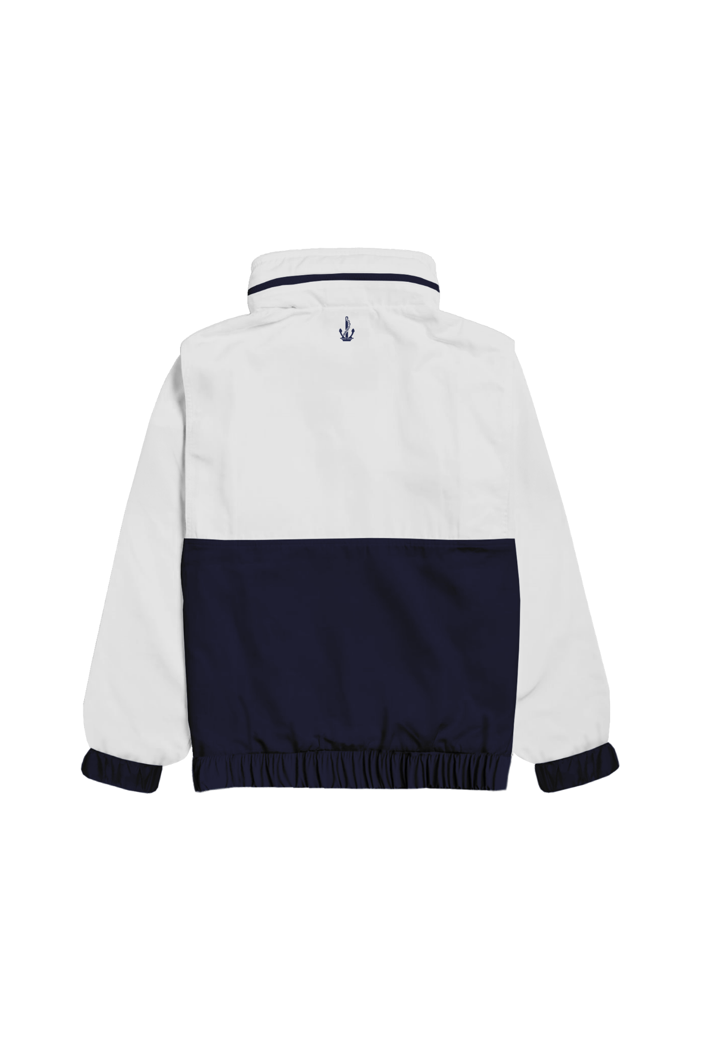 The Ana, Unisex Anorak Jacket White/Navy