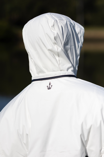 The Ana, Unisex Anorak Jacket White/Navy