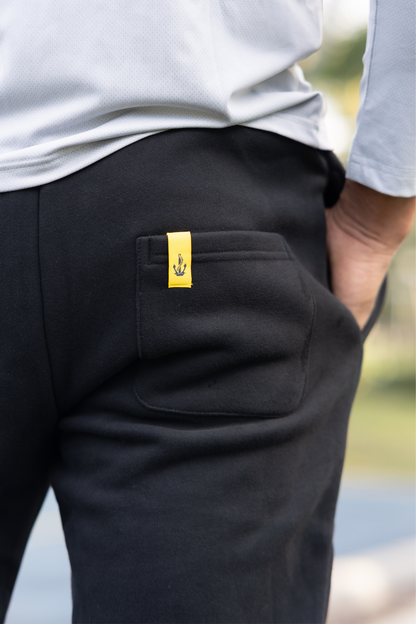 The Jones, Unisex Tech Fleece Track Pants Black