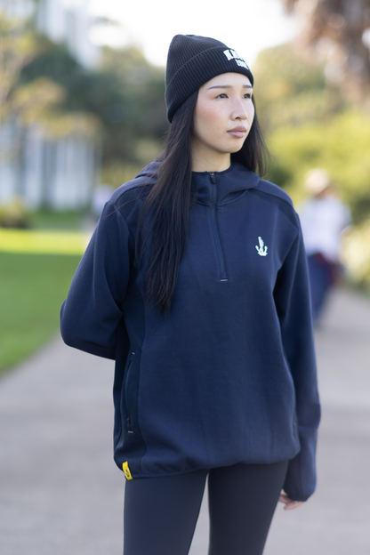 The Kim, Unisex Quarter Zip Navy