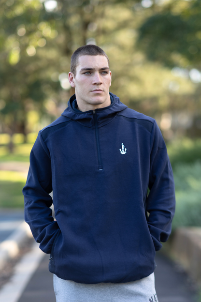 The Kim, Unisex Quarter Zip Navy
