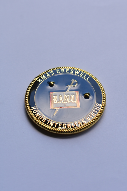 HMAS Creswell Medallion Challenge Coin