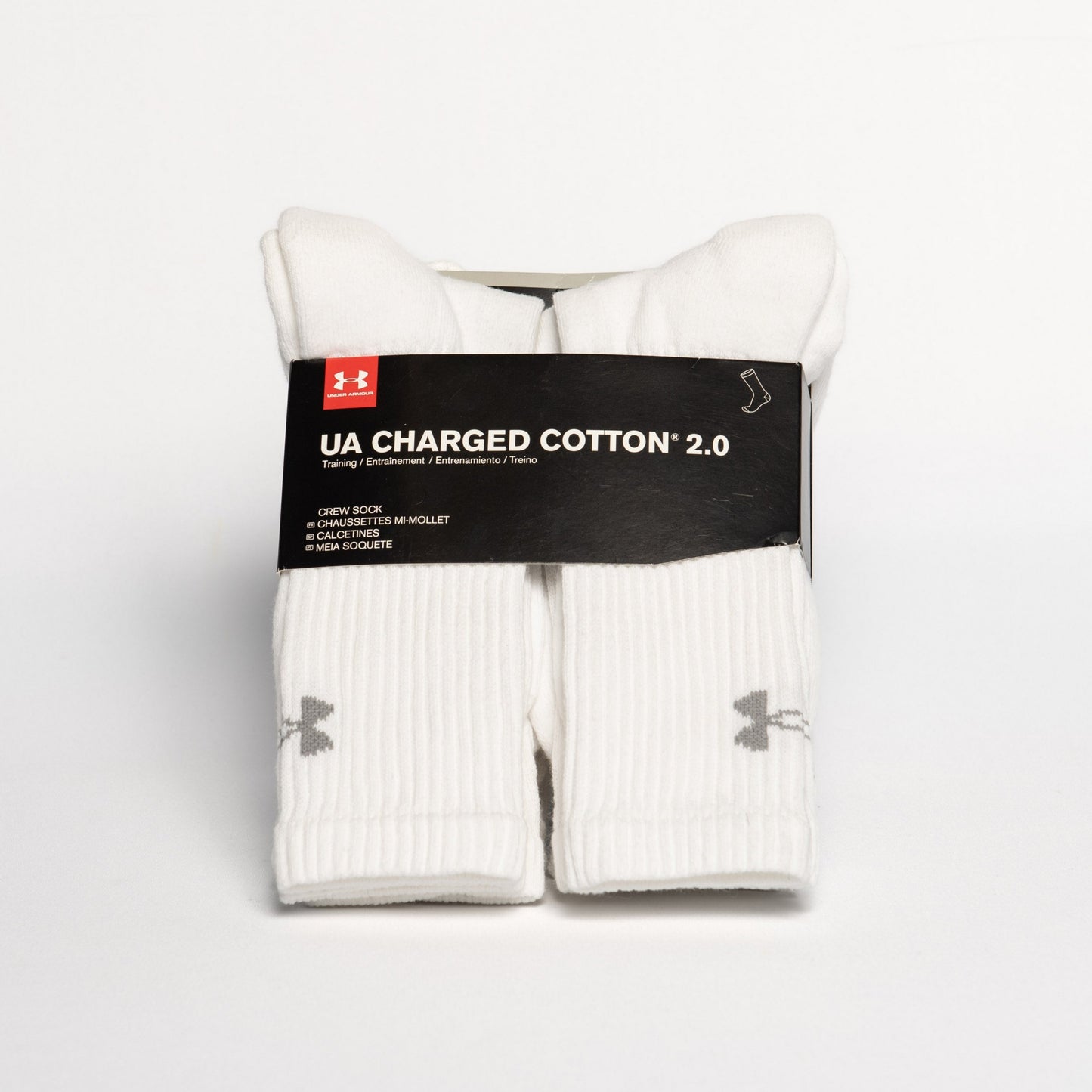 Under Armour 6pk Long Sock - White