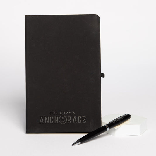 the navy's anchorage notebook and pen