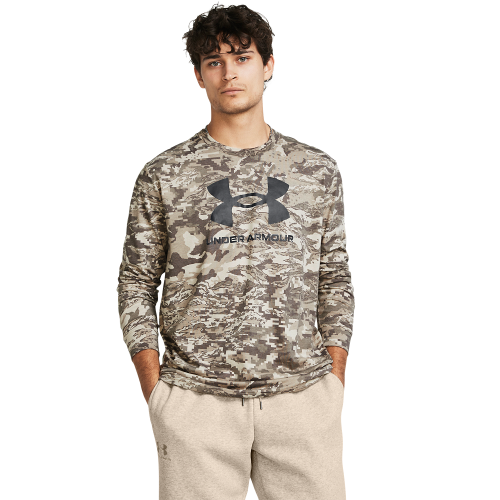 Under Armour Mens ABC Camo Long Sleeve - Brown