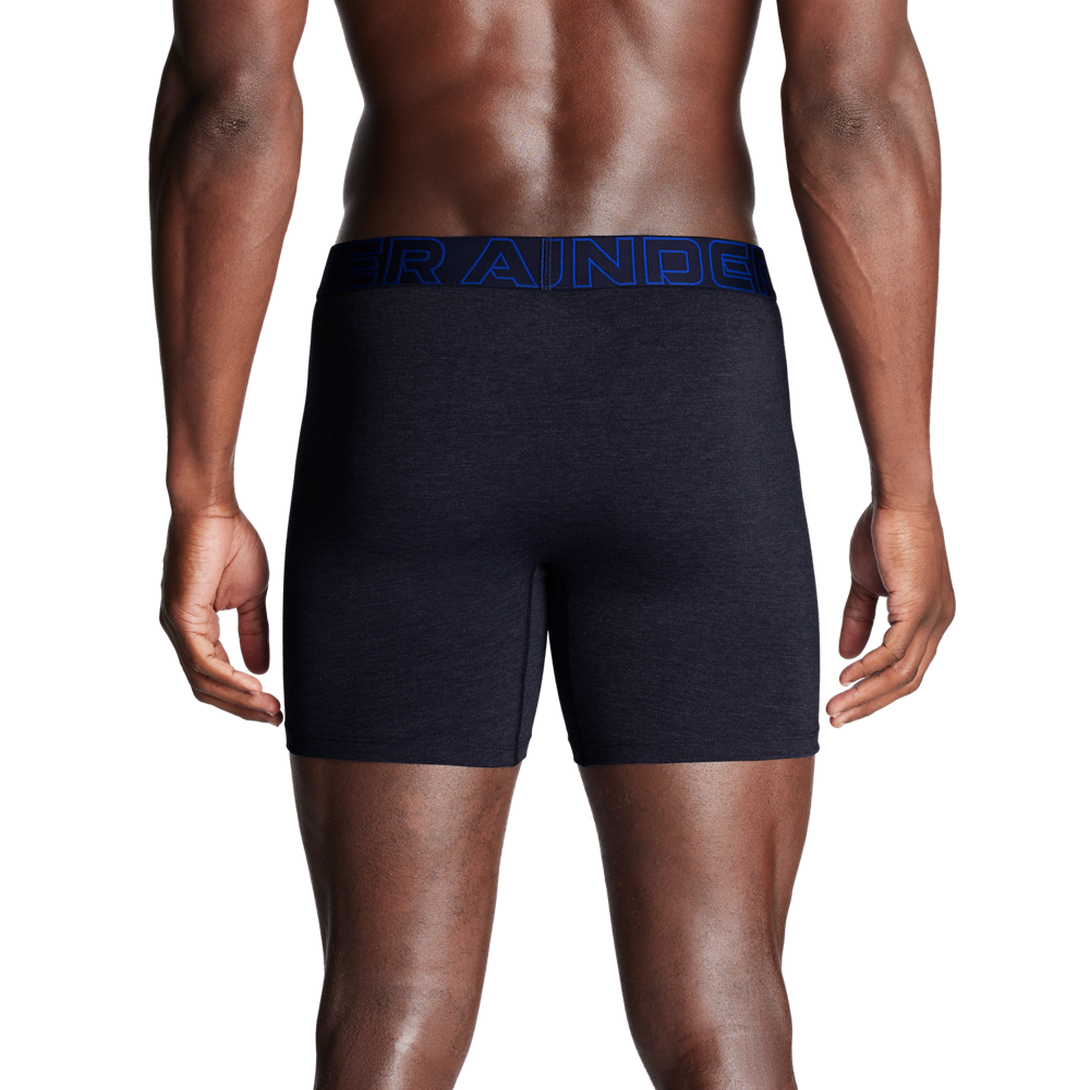 Under Armour Mens Performance Cotton 6" Boxer 3 pk - Blue