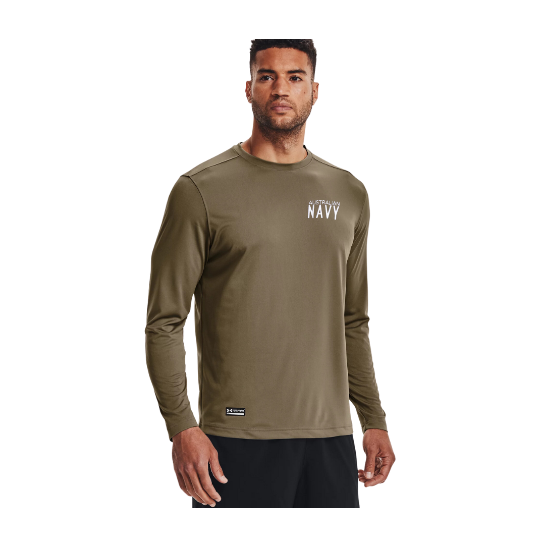 Under Armour Mens Tactical Tech Tee Long Sleeve - Green