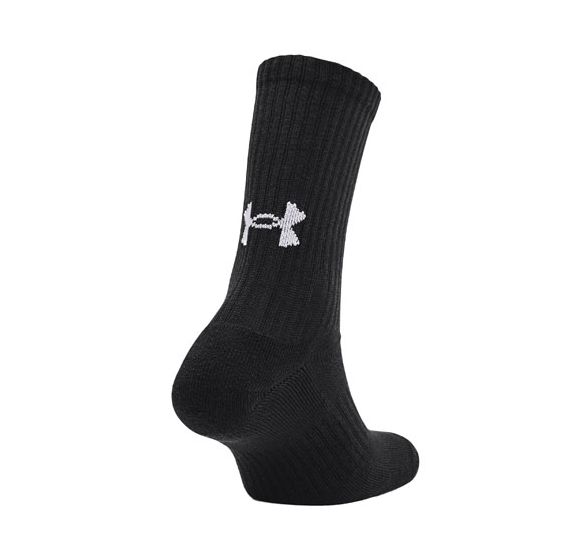 Under Armour 3pk Long Sock - Black